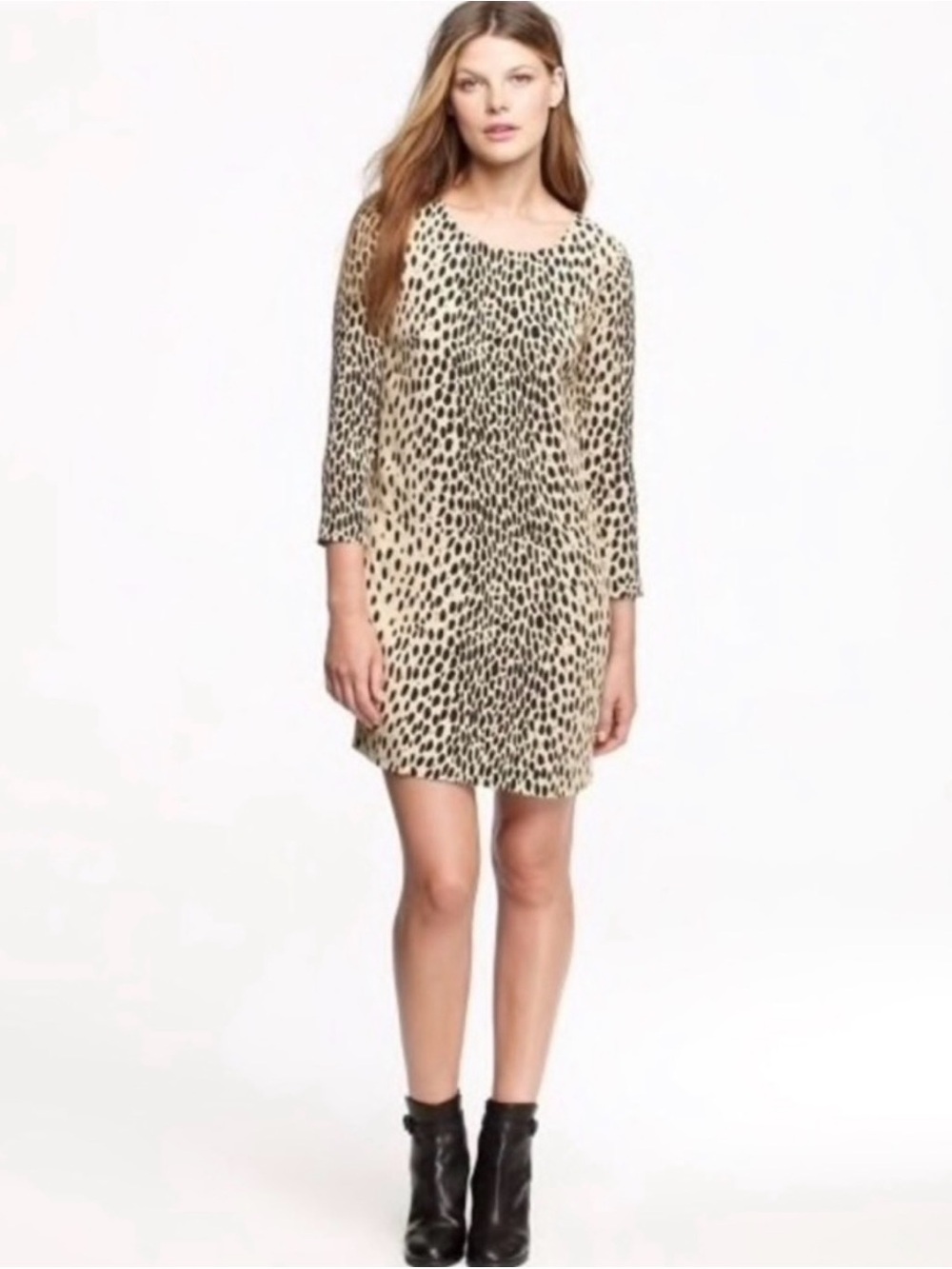 J. Crew Cheetah Print Mini Shift Dress Size 8